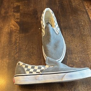 Gray checkered vans